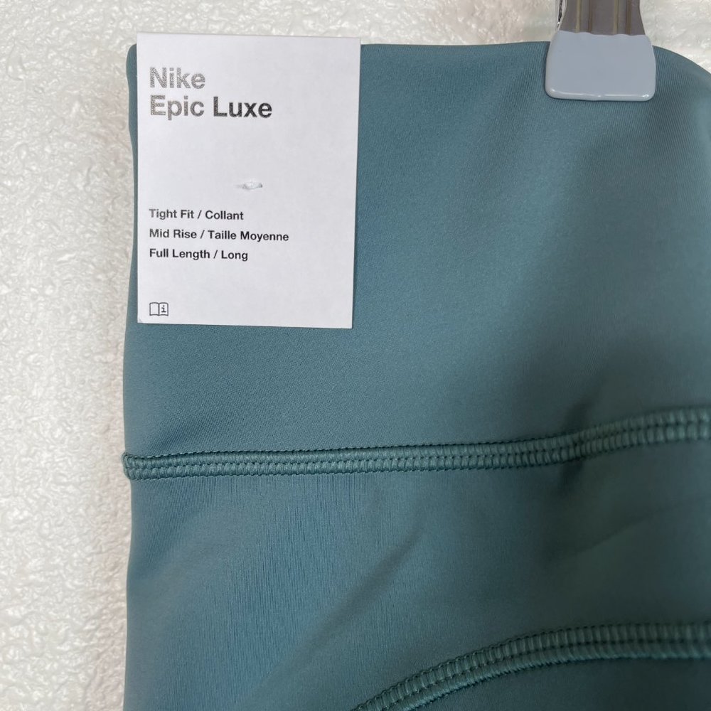 New WOMEN'S NIKE EPIC LUX RUNNING TIGHTS Size 3X Hasta Green - Picture 6 of 8